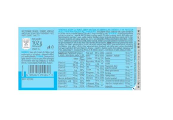 MULTIVITAMÍNICO PARA HOMBRES 60 COMPRIMIDOS